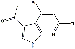 3-Acetyl-4-broMo-6-chloro-7-azaindole 구조식 이미지
