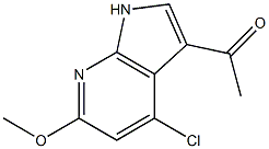 3-Acetyl-4-chloro-6-Methoxy-7-azaindole 구조식 이미지