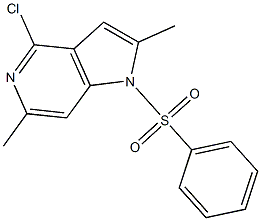 1-Benzenesulfonyl-4-Chloro-2,6-diMethyl-5-azaindole 구조식 이미지