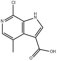 7-Chloro-4-Methyl-6-azaindole-3-carboxylic acid Structure