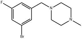 1-(3-broMo-5-fluorobenzyl)-4-Methylpiperazine 구조식 이미지