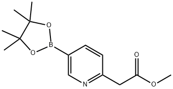 2-Pyridineacetic acid, 5-(4,4,5,5-tetraMethyl-1,3,2-dioxaborolan-2-yl)-, Methyl ester Structure