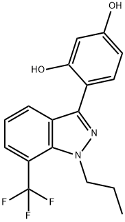 1,3-Benzenediol, 4-[1-propyl-7-(trifluoroMethyl)-1H-indazol-3-yl]- 구조식 이미지