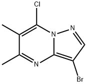 3-BroMo-7-chloro-5,6-diMethylpyrazolo[1,5-a]pyriMidine 구조식 이미지