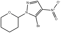 5-BroMo-4-nitro-1-(tetrahydro-2H-pyran-2-yl)-1H-pyrazole 구조식 이미지