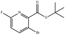 2-Pyridinecarboxylic acid, 3-broMo-6-fluoro-, 1,1-diMethylethyl ester 구조식 이미지