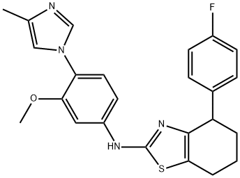 4-(4-fluorophenyl)-N-(3-Methoxy-4-(4-Methyl-1H-iMidazol-1-yl)phenyl)-4,5,6,7-tetrahydrobenzo[d]thiazol-2-aMine 구조식 이미지