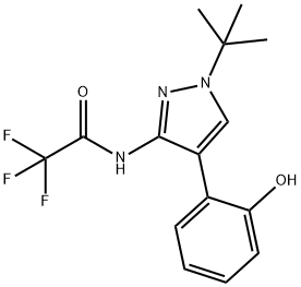 AcetaMide, N-[1-(1,1-diMethylethyl)-4-(2-hydroxyphenyl)-1H-pyrazol-3-yl]-2,2,2-trifluoro- Structure