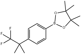 4,4,5,5-tetraMethyl-2-(4-(1,1,1-trifluoro-2-Methylpropan-2-yl)phenyl)-1,3,2-dioxaborolane 구조식 이미지