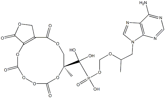 (S)-(((1-(6-aMino-9H-purin-9-yl)propan-2-yloxy)Methyl)phosphoryl)bis(oxy)bis(Methylene) isopropyl dicarbonate fuMarate Structure