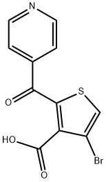 4-broMo-2-(4-pyridinylcarbonyl)-3-Thiophenecarboxylic acid 구조식 이미지