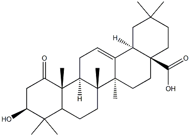 3β-Hydroxy-1-oxoolean-12-en-28-oic acid 구조식 이미지