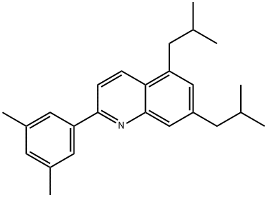 2-(3,5-DiMethyl-phenyl)-5,7-diisobutyl-quinoline Structure