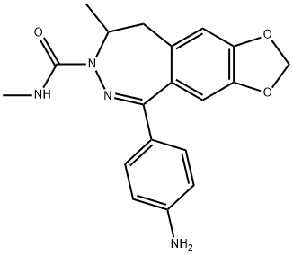 1-(4-Aminophenyl)-3-methylcarbamoyl-4-methyl-7,8-methylenedioxy-3,4-dihydro-5H-2,3-benzodiazepine Structure