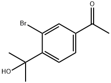 1-(3-bromo-4-(2-hydroxypropan-2-yl)phenyl)ethanone Structure