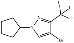 4-BroMo-1-cyclopentyl-3-trifluoroMethyl-1H-pyrazole Structure