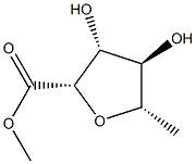 (2S,3R,4R,5S)-Methyl 3,4-dihydroxy-5-Methyltetrahydrofuran-2-carboxylate Structure