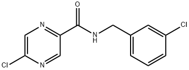 5-Chloro-N-(3-chlorobenzyl)pyrazine-2-carboxaMide 구조식 이미지