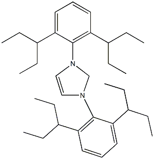 1,3-Bis[2,6-bis(1-ethylpropyl)phenyl]iMidazoliuM chloride Structure