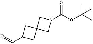 2-Azaspiro[3.3]heptane-2-carboxylic acid, 6-forMyl-, 1,1-diMethylethyl ester Structure