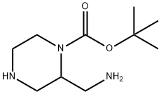 2-(Aminomethyl)-1-piperazinecarboxylic acid 1,1-dimethylethyl ester Structure