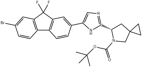 tert-Butyl 6-(5-(7-bromo-9,9-difluoro-9H-fluoren-2-yl) 구조식 이미지