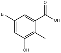 5-broMo-3-hydroxy-2-Methylbenzoic acid 구조식 이미지