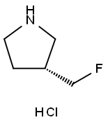 (R)-3-(fluoroMethyl)pyrrolidine hydrochloride 구조식 이미지