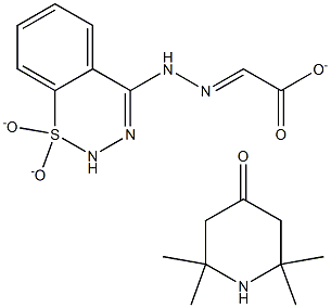 2,2,6,6-Tetramethyl-4-piperidinone 2-(1,1-dioxido-2H-1,2,3-benzothiadiazin-4-yl)hydrazone acetate Structure