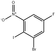 1-BroMo-5-플루오로-2-요오도-3-니트로벤젠 구조식 이미지