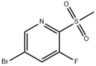 5-broMo-3-fluoro-2-(Methylsulfonyl)pyridine Structure