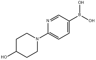 (6-(4-hydroxypiperidin-1-yl)pyridin-3-yl)boronic acid Structure