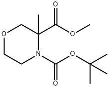 Methyl N-Boc-3-MethylMorpholine-3-carboxylate 구조식 이미지