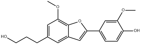 2-(4-Hydroxy-3-methoxyphenyl)
-7-methoxy-5-benzofuranpropal 구조식 이미지