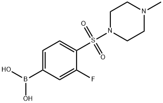 (3-fluoro-4-((4-Methylpiperazin-1-yl)sulfonyl)phenyl)boronic acid Structure