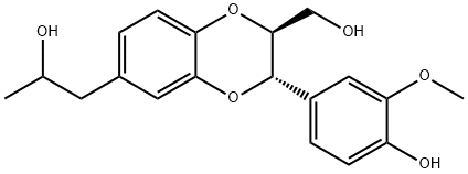 4',9,9'-Trihydroxy-3'-methoxy-
3,7'-epoxy-4,8'-oxyneolignan 구조식 이미지