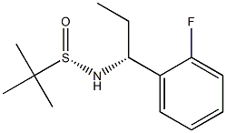 2-PropanesulfinaMide, N-[(1R)-1-(2-fluorophenyl)propyl]-2-Methyl-, [S(S)] 구조식 이미지