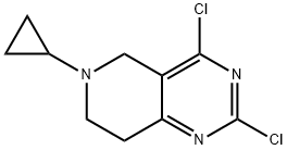 2,4-dichloro-6-cyclopropyl-5,6,7,8-tetrahydropyrido[4,3-d]pyriMidine 구조식 이미지