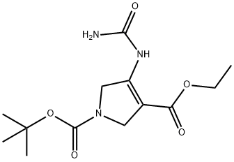 1-tert-butyl 3-ethyl 4-ureido-1H-pyrrole-1,3(2H,5H)-dicarboxylate Structure