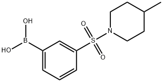 (3-((4-Methylpiperidin-1-yl)sulfonyl)phenyl)boronic acid 구조식 이미지