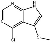 4-CHLORO-5-(METHYLSULFANYL)-7H-PYRROLO[2,3-D]PYRIMIDINE Structure