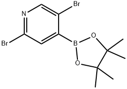 2,5-dibroMo-4-(4,4,5,5-tetraMethyl-1,3,2-dioxaborolan-2-yl)pyridine Structure