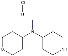 N-Methyl-N-(tetrahydro-2H-pyran-4-yl)piperidin-4-aMine hydrochloride Structure