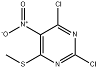 2,4-dichloro-6-(Methylthio)-5-nitropyriMidine Structure