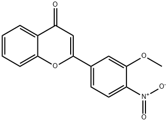 2-(3-Methoxy-4-nitrophenyl)-4H-1-benzopyran-4-one Structure