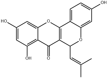 3,8,10-Trihydroxy-6-(2-methyl-1-propenyl)-6H,7H-[1]benzopyrano[4,3-b][1]benzopyran-7-one 구조식 이미지