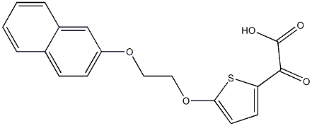 5-[[2-(2-naphthalenyloxy)ethyl]oxy]-alpha-oxo-2-thiopheneacetic acid Structure