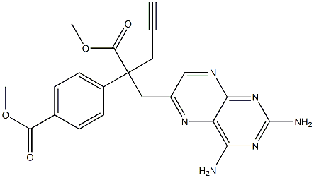 6-Pteridinepropanoic acid, 2,4-diaMino-α-[4-(Methoxycarbonyl)phenyl]-α-2-propyn-1-yl-, Methyl ester Structure
