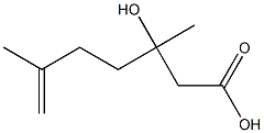 3,6-DiMethyl-3-hydroxy-6-heptenoic acid Structure