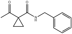 CyclopropanecarboxaMide, 1-acetyl-N-(phenylMethyl)- Structure